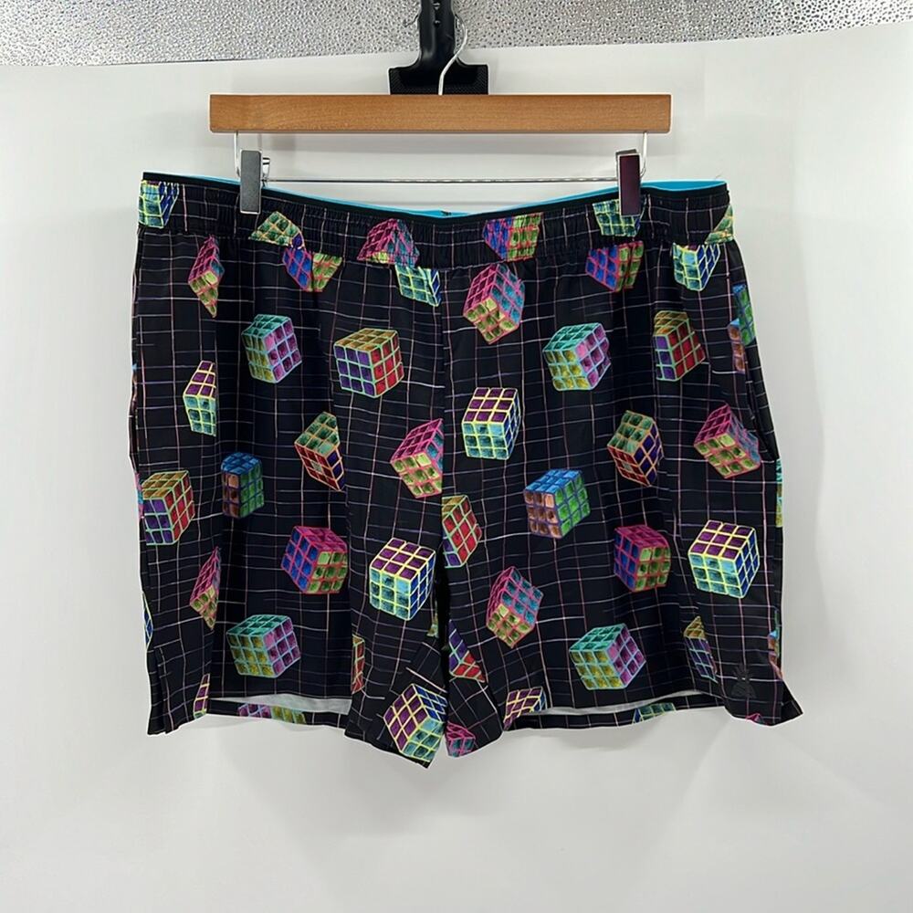Chubbies Men's Linerless Rubik Cube Shorts - Black Multi - XXL - NWOT